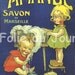 Savon de Marseille l'Amande poster - Antique Blue Soap, cute children, Advertising Lithograph Poster To Frame LARGE 20 x 30 inches