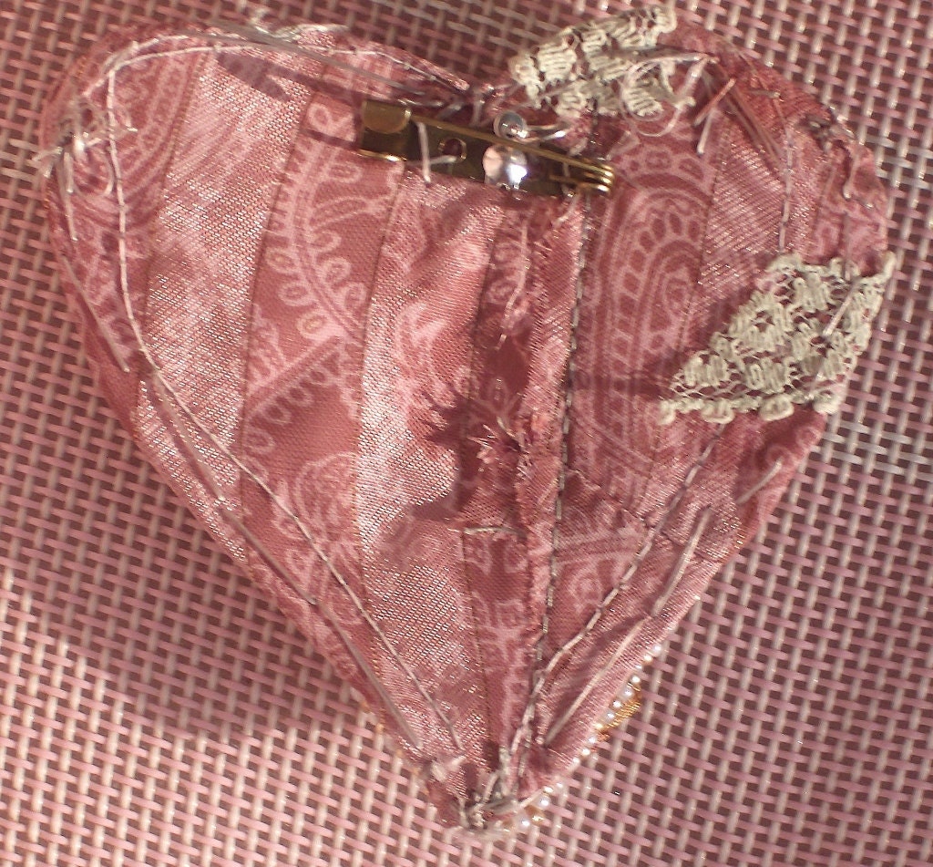 Antique Carved Shell Cameo Pendant Brooch,on Antique Dyed Velvet,Vintage Lace Ribbon Embroidery Flowers,Pearls, Gold, Bronze Seed Beads