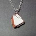 Sea glass Necklace White Sea Ceramic  Terra Cotta  Ocean  Beach  Jewelry  Gift  Simple