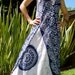 Summer Blue Gauzy One of a Kind Vintage Indian Cotton Handmade Kaftan