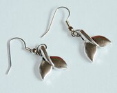 Whale Tail Earrings Silver Nautical 10% of sale will be donated to Sea Shepherd Conservation Society