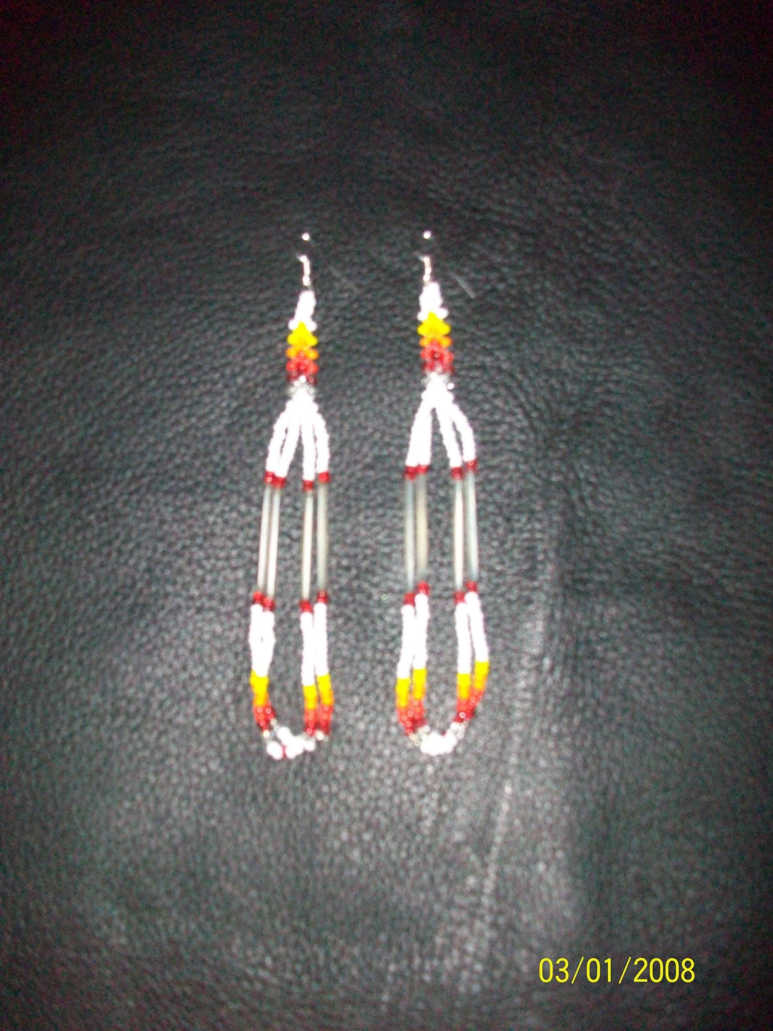 HOLIDAY SALE - Handmade Dangle Seed Bead Earring Loops - Native American