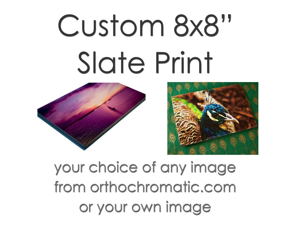 Custom 8x8" Slate Print Luxury Medium Fine Art Landscape Stone Photo Print