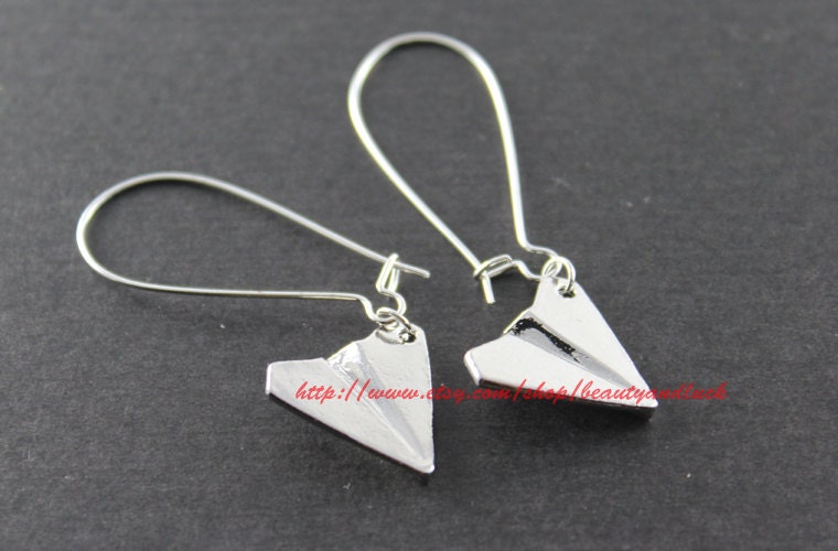 Sale--One Direction,Paper Airplane earring, Harry Styles Airplane Earring