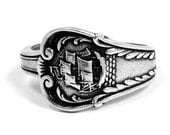 Seattle Ship 1924 - Sterling Silver Spoon Ring