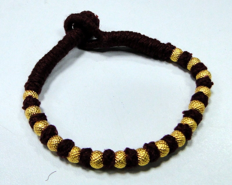 vintage 22 K gold beads Bracelet cuff jewelry - 7735