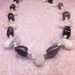 16 inch Purple Gemstones Metalic Beaded Handmade Necklace Simple And Elegant Style - KarPenaEnterprises