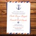 Anchor Beach Wedding Invitation