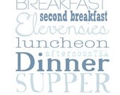 Custom Listing 24x36 Second Breakfast Quote Art Print