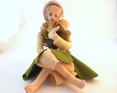 Art doll cloth mother baby needlefelt tree sculpture HOPE