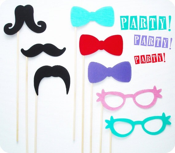 Photobooth Prop Set - Set of 16 Photobooth Props Il_570xn