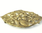 Vintage Art Nouveau Detailed Flower Vine Brass Costume Jewelry BROOCH Pin on Etsy