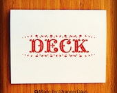 Christmas card " Deck " Holiday Card. Deck the Halls.