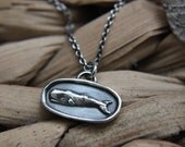 Tiny Sterling Silver Whale Pendant--Wear Moby Dick