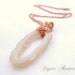 Sliced Geode Necklace in White Druzy and Copper