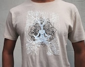 XXL Mens Flower of Life Meditation Shirt - Made to Order - Organic Cotton