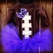 Size 0-3mo Long sleeve football baby outfit with tutu and hair bow