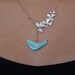 Sale-Wild Orchid Flower Connector And Porcelain Blue Bird Pendant -16k White Gold Plated Lariat Necklace