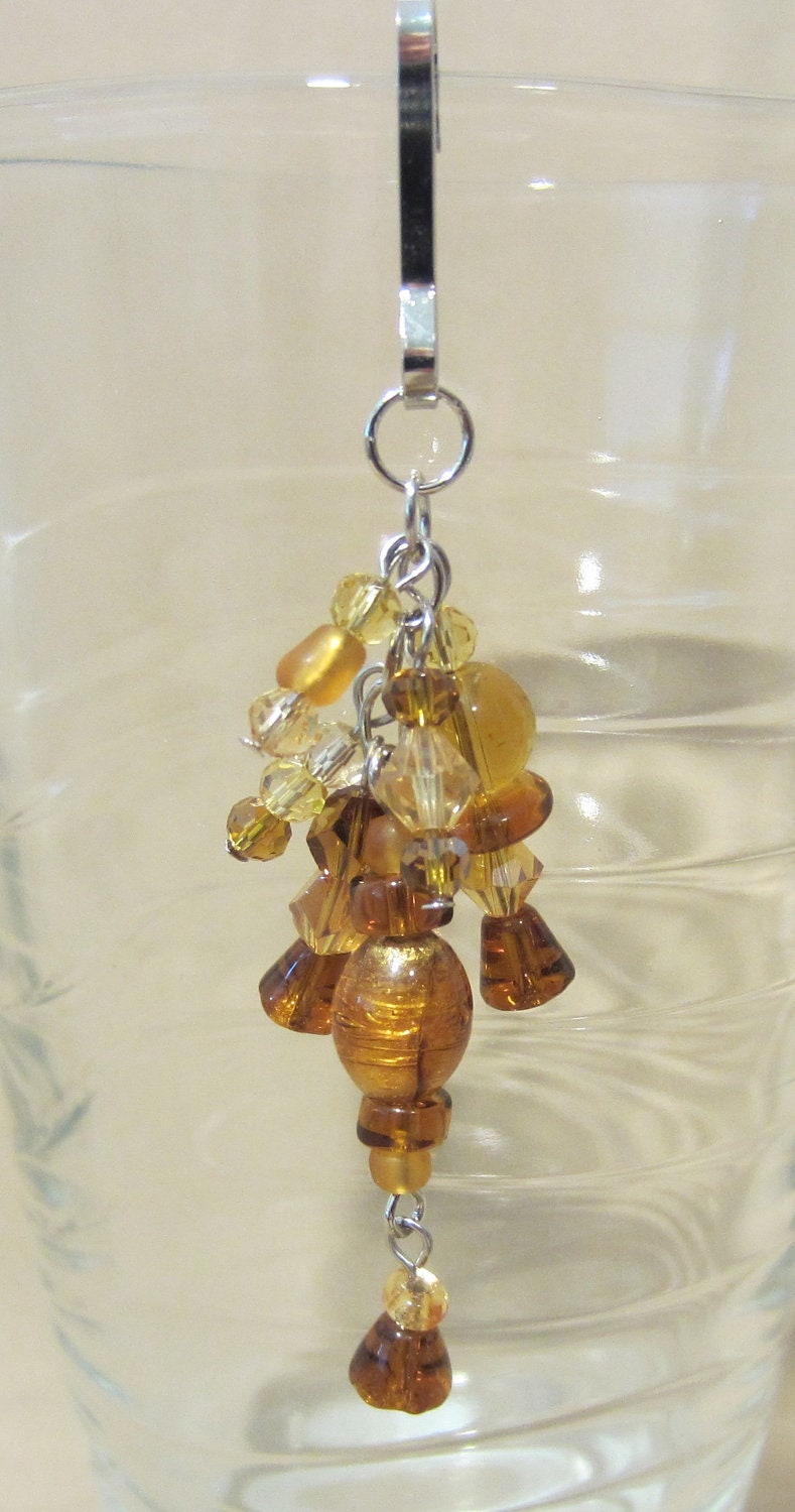 Shades of Autumn Glass Add a Charm / Purse Charm / Zipper Pull / Cell Phone Charm