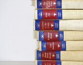 Zane Grey Vintage Book Collection Boys Room Decor Blue Red