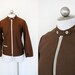 mod bomber jacket / Koret Casual / brown autumn jacket 1960s / small - medium
