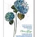 40th Birthday Party Invitation Modern Watercolor Blue Hydrangea Flowers Minimal 30th 50th DIY Printable or Printed - Cherie Style