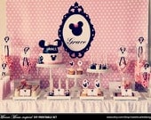 MINNIE Mouse Backdrop - Personalized Printable Backdrop for your Birthday Party