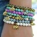 Elephant Bracelet, Teal Magnesite Gemstone