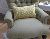 Lumbar/Accent Pillow Cover - 12x20 or 14x20 - Paramount Gold/mustard yellow and off-white Moroccan Design