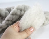 Kainuu Grey Finnsheep roving, 100 g, 3.5 oz