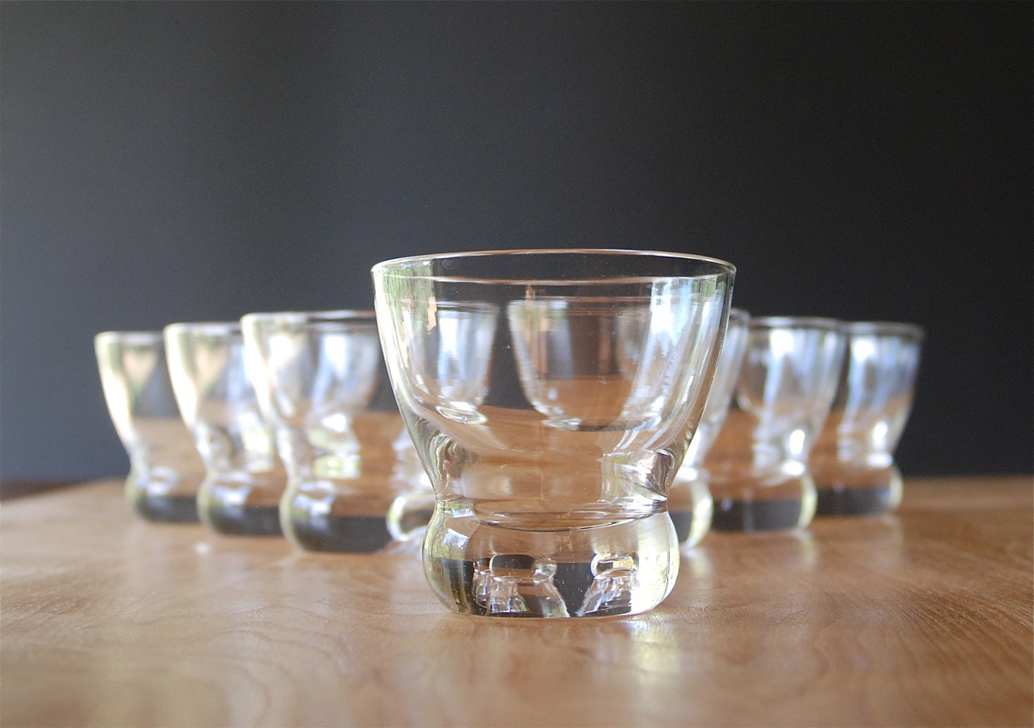 Seven Zeisel Lowball Glasses for Prestige by Federal Glass - Mid Century Barware