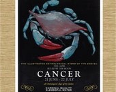 Illustrated Zodiac Cancer the Crab 8" x 10"