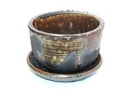 Double, double toil and trouble, Fire burn and cauldren bubble  -  Raku Fired Bowl and Saucer