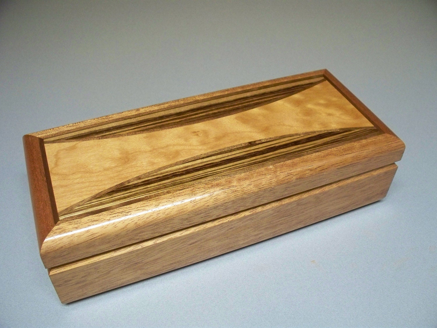 Zebrawood & Cherry Inlay Box