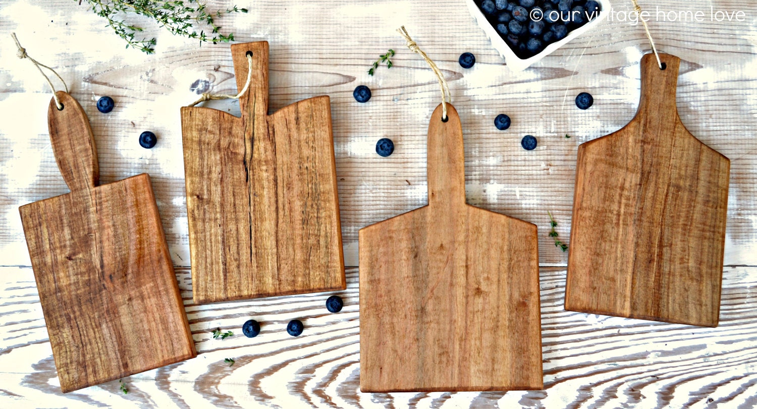 Mini Artisan Bread Boards - Set of 4 - vintagehomedesigns