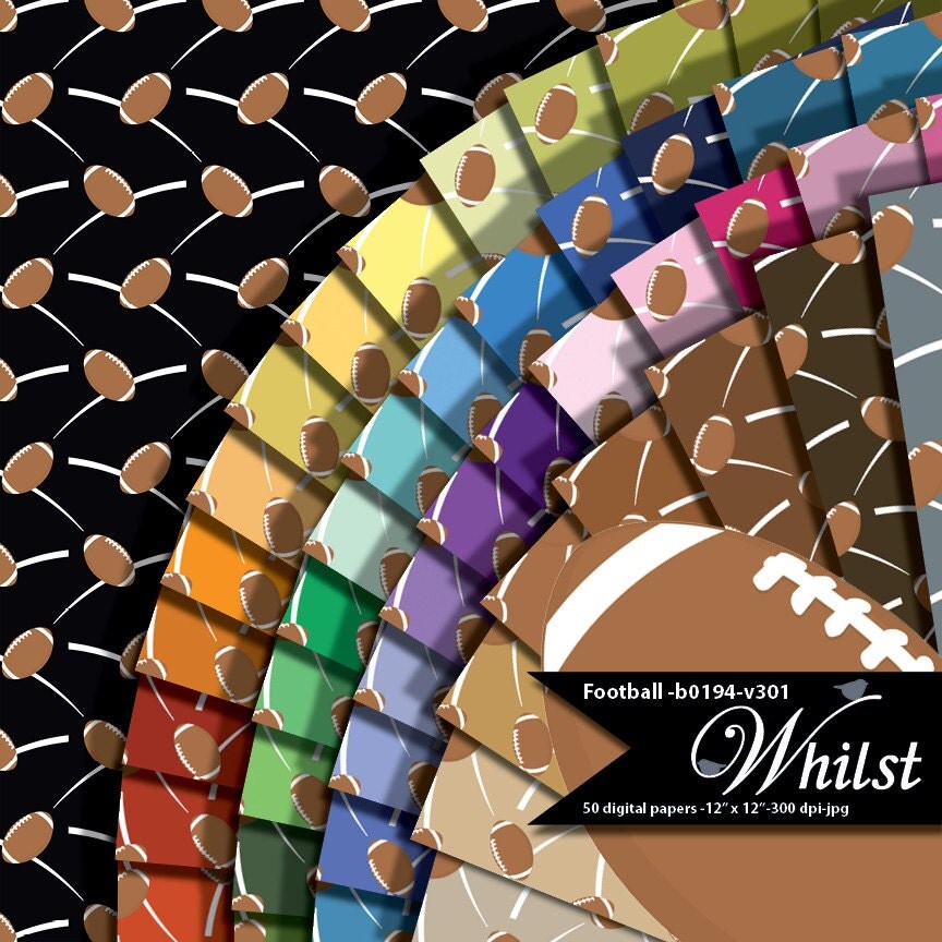 CYBER SALE Football digital paper, football clip art, clipart, digital scrapbooking, team colors : b0194 v301 Il_570xn