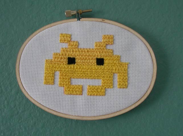 Space Invader Cross Stitch