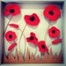 Polymer poppy field shadow box 