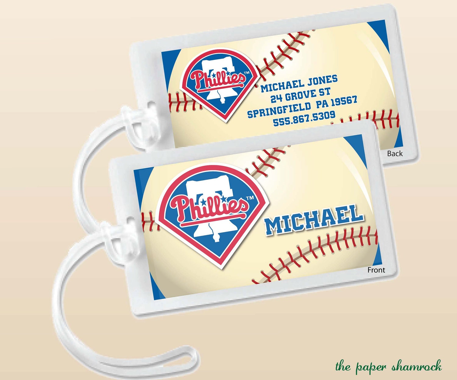 Pick your team - Baseball Custom Bag Tag or Luggage Tag, MLB Bag Tag Il_170x135