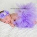 Lavender Shabby Flower with Veil and Rhinestone Button Headband