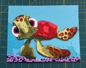 Look, it's Squirt 8x10 Finding Nemo Paper Cutting