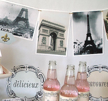 Parisian Party Kit, French, Printable Instant Download Files