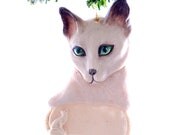 Personalized Siamese Cat Christmas Ornament - Siamese cat ornament handmade and painted in the USA (c3)