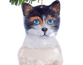 Calico Cat personalized Christmas ornament, handmade and personalized free.