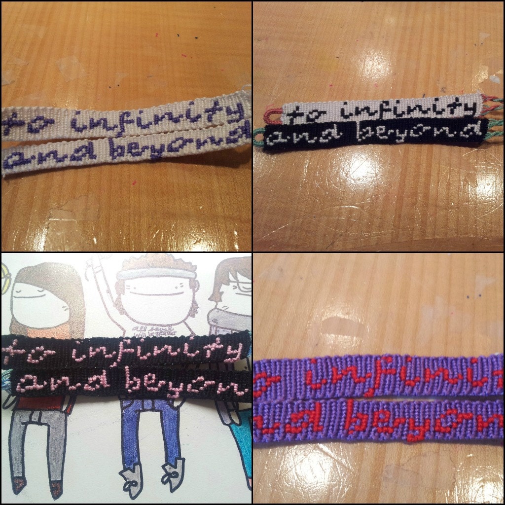 To Infinity And Beyond Friendship Bracelet Set MADE TO ORDER read descrip