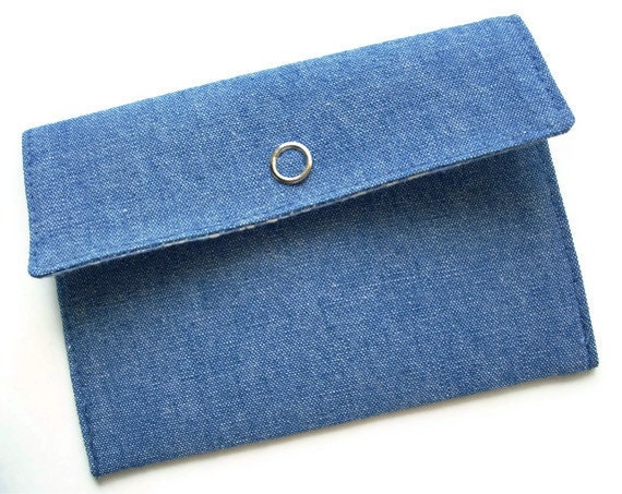 Denim Fabric Mini Wallet, Gift Card Holder, Blue Jeans