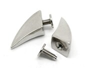 3 sets Silver Horn Spike Rivet Studs Spots 24mmx10mm 8mmx7mm - Ships IMMEDIATELY from California - A108