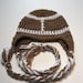 Newborn football ear flap hat. Ready to ship. Great photography prop.