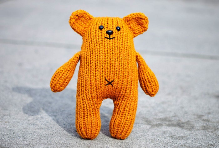 Hand Knit Teddy Bear: Herman the Amigurumi Bear