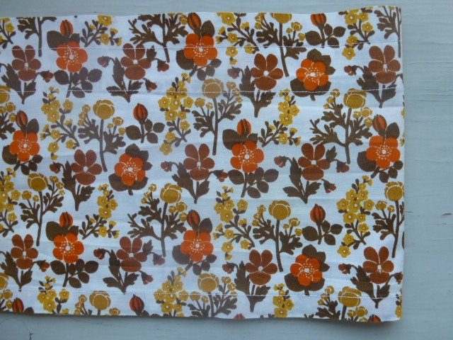 50% OFF Vintage Swedish cafe curtain / Retro flowers